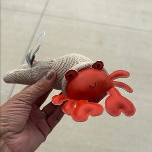 Little Big Friends Tiny Friends BRIGITTE THE HERMIT CRAB Baby Rattle PVC Free 0+